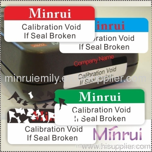 Custom Evidence Labels,warranty Void Seal,calibration Stickers